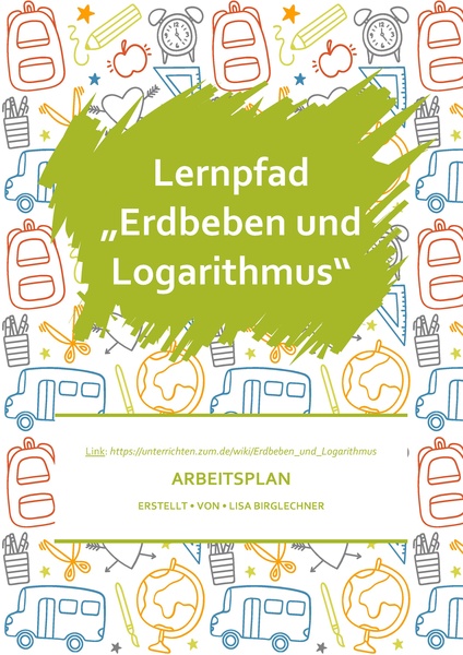 Datei:Arbeitsplan zum Lernpfad Erdbeben und Logarithmus.pdf
