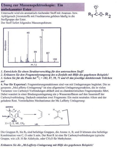 Datei:12605 Mitschrift Lk 2008 Aufgabe zum MS von Butansäuremethylester.jpg