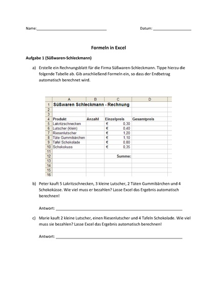 Datei:Aufgabenblatt Formeln in Excel.pdf