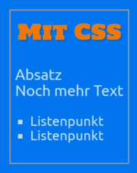 Ein HTML-Dokument mit CSS
