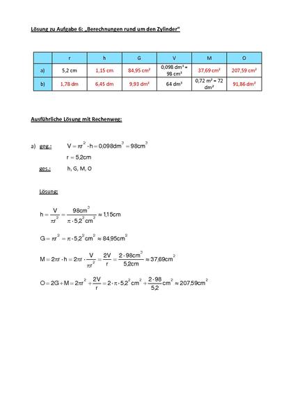 Datei:Lösung Berechnungen rund um Zylinder.pdf