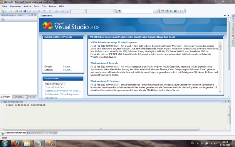 Datei:Screenshot MS Visual Studio 2008.png