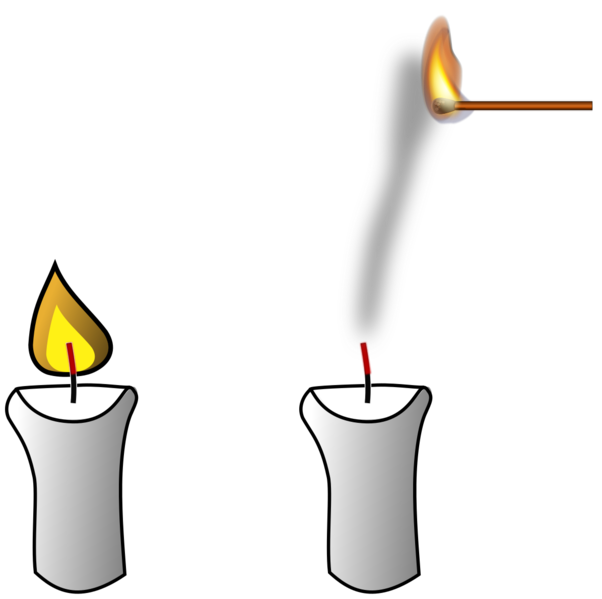 Datei:Kerze auspusten und Dampf anzünden.svg
