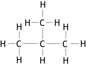 Lewisformel von 2-Methylpropan